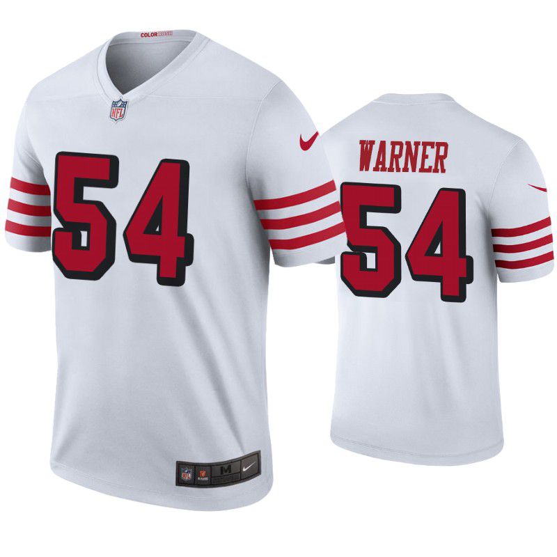 Men San Francisco 49ers #54 Fred Warner Nike White Color Rush Legend Player NFL Jersey